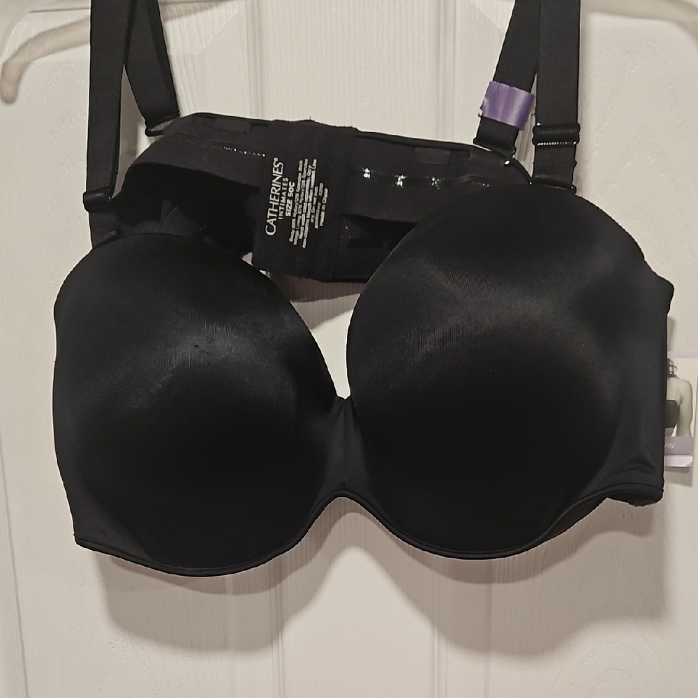 Catherines Strapless Black Women's Bra
